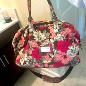 Vera Bradley Mocha Rouge Weekender Bag